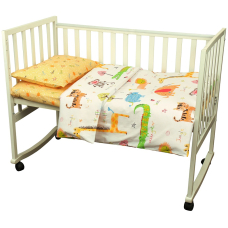 Комплект постельного белья в детскую кроватку 60х120 "Jungle" сатин