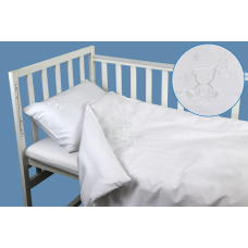 Комплект постільної білизни у дитяче ліжко Руно 60х120 сатин з вишивкою Ведмедик