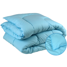 Одеяло 172х205 силиконовое голубое зимнее