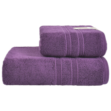 Махровое полотенце Ideia Aqua Fiber premium фиолетовое 70х140