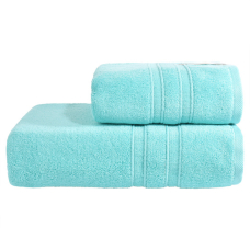Махровое полотенце Ideia Aqua Fiber premium голубое 70х140