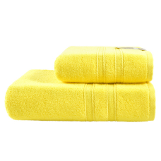Махровое полотенце Ideia Aqua Fiber premium желтое 70х140