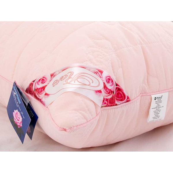 Подушка Руно 50х70 с волокна розы "Rose Pink" (310.52Rose Pink)