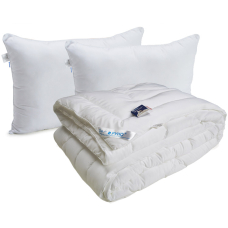 Одеяло Руно 200х220 + 2 подушки 50х70 из искусственного лебяжьего пуха зима