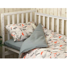 Комплект постельного белья в детскую кроватку 60х120 "Зайка"