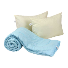 Набор Руно одеяло 172х205 + 2 подушки 50х70 силиконовые "Голубо-молочный"