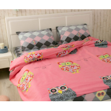 Комплект постельного белья Руно семейный "Owl" сатин