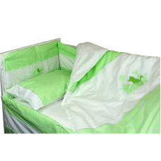Набір у дитяче ліжко розмір 60х120 "Кошенята" Салатовий