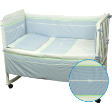 Набор в детскую кровать размер 60х120 "Лапушка" голубой