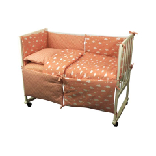 Набір у дитяче ліжко розмір 60х120 (Рожевий) хмарка
