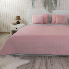 Покривало Руно VeLour 150х220 Pink and Grey ромб
