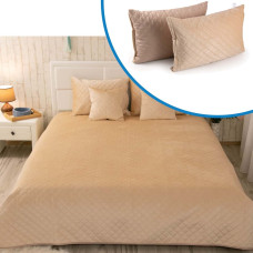 Набор покрывало 220х240 + 2 чехла на подушки 50х70 "Beige ромб"