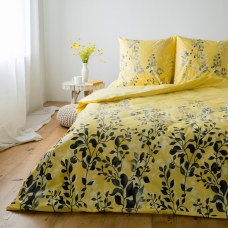 Комплект постельного белья "Everyday collection" семейный Black and Yellow